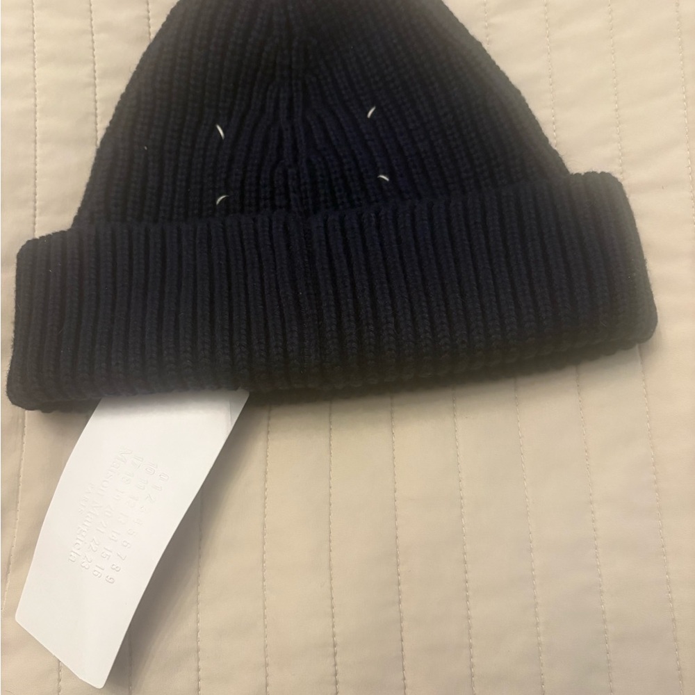 Maison Martin Margiela Dark Blue Knit Hat beanie nwt Italy gift able  men women - Picture 4 of 13